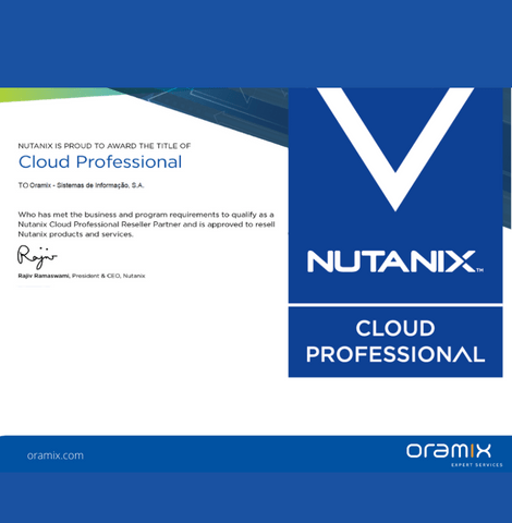 Oramix alcança estatuto Cloud Professional Partner da Nutanix